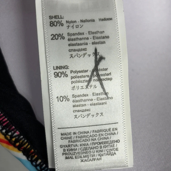 NWT Kamoni Bikini Stripe Top Black Bottom - Picture 13 of 16